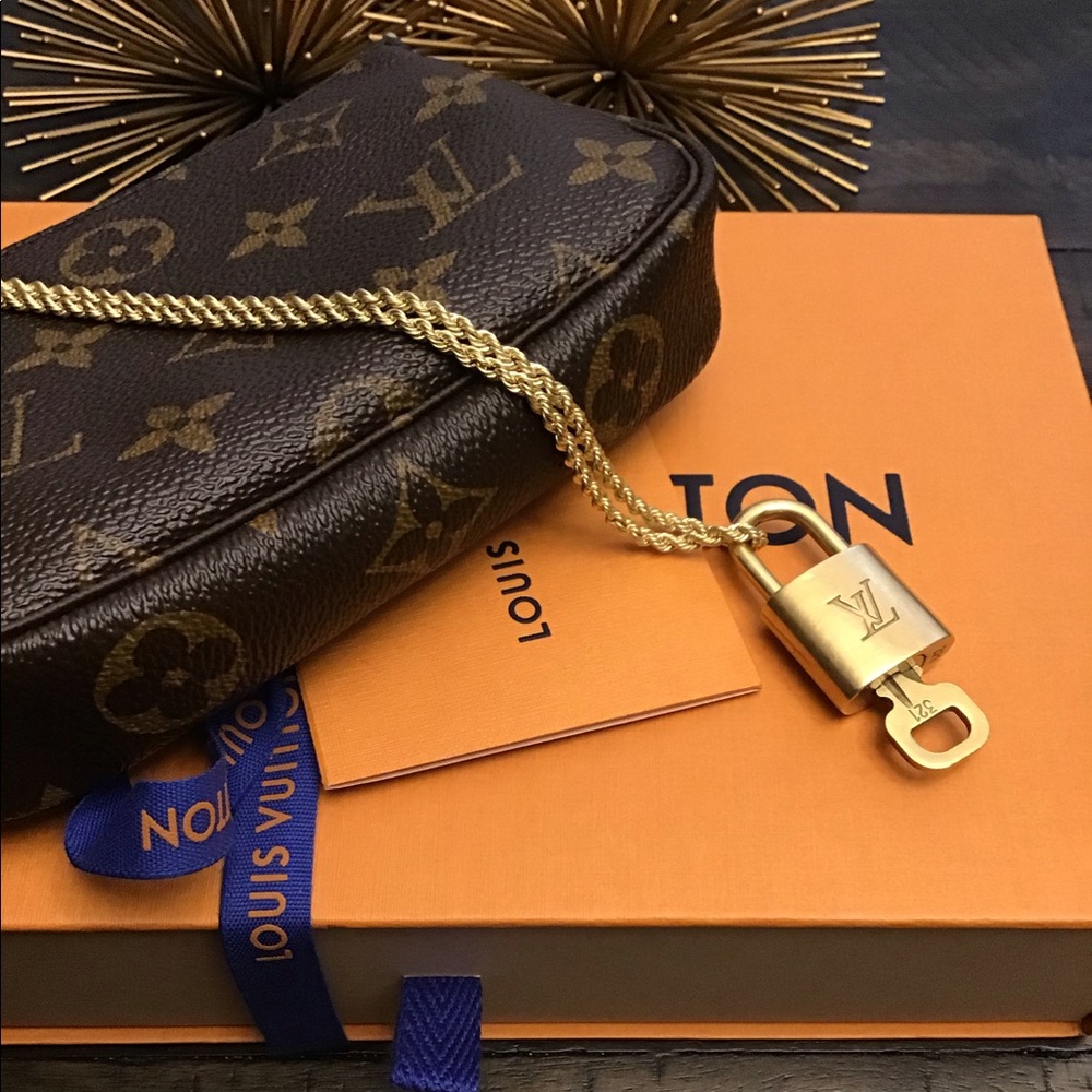 —SOLD—LOUIS VUITTON Lock & Key w/14K Gold Rope